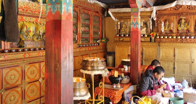 nuns at ani tsamkhung nunnery