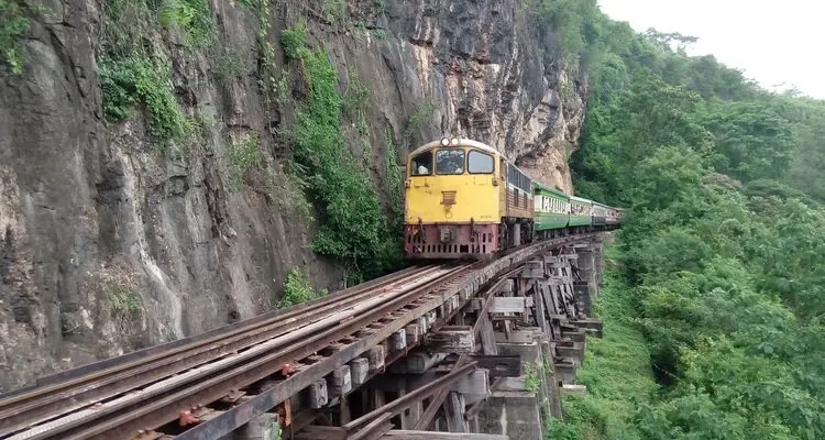 Take a history-themed tain ride in Kanchanaburi