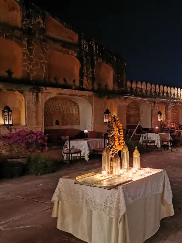 A Romantic Dinner in Amber Fort