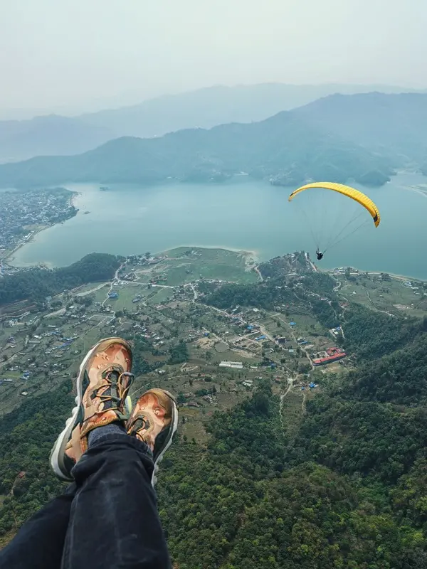 Paragliding from Sarangkot to Pokhara