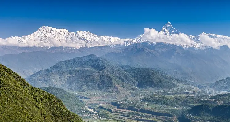 snow-capped mountains