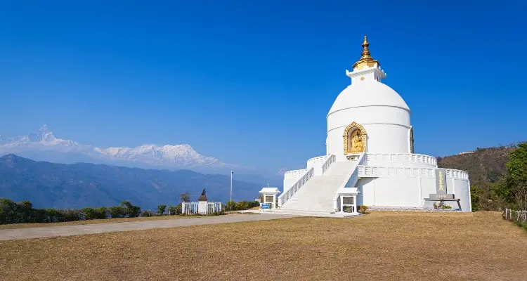 the white World Peace Pagoda