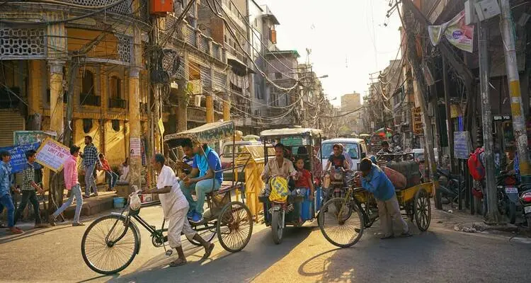 rickshaw ride in Chandni Chowk