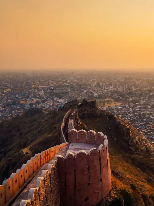 sunset and the hill top 