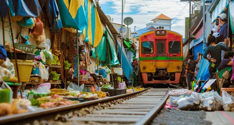 Maeklong Eisenbahnmarkt