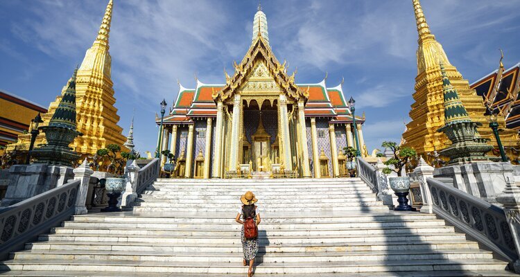 Spaziergang im Großen Palast von Bangkok