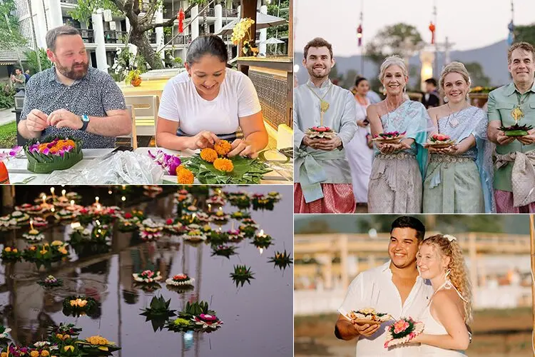 float water lantern during yi peng festival