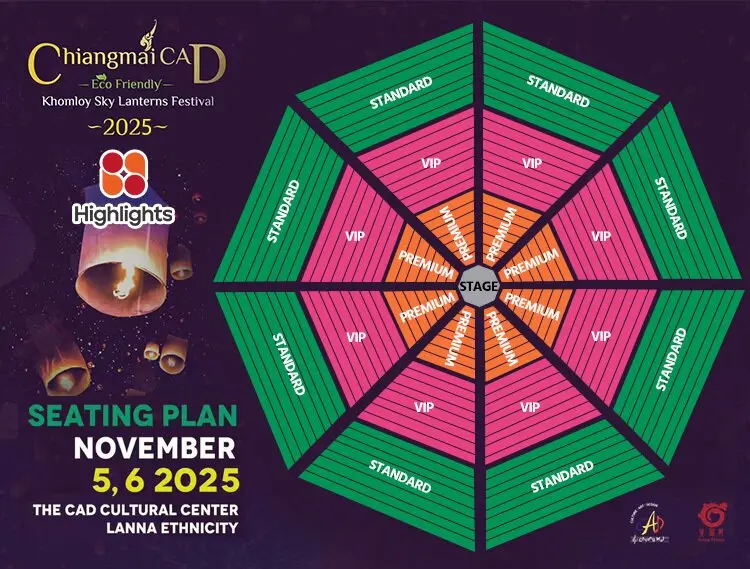 Yi Peng Festival CAD three tickets